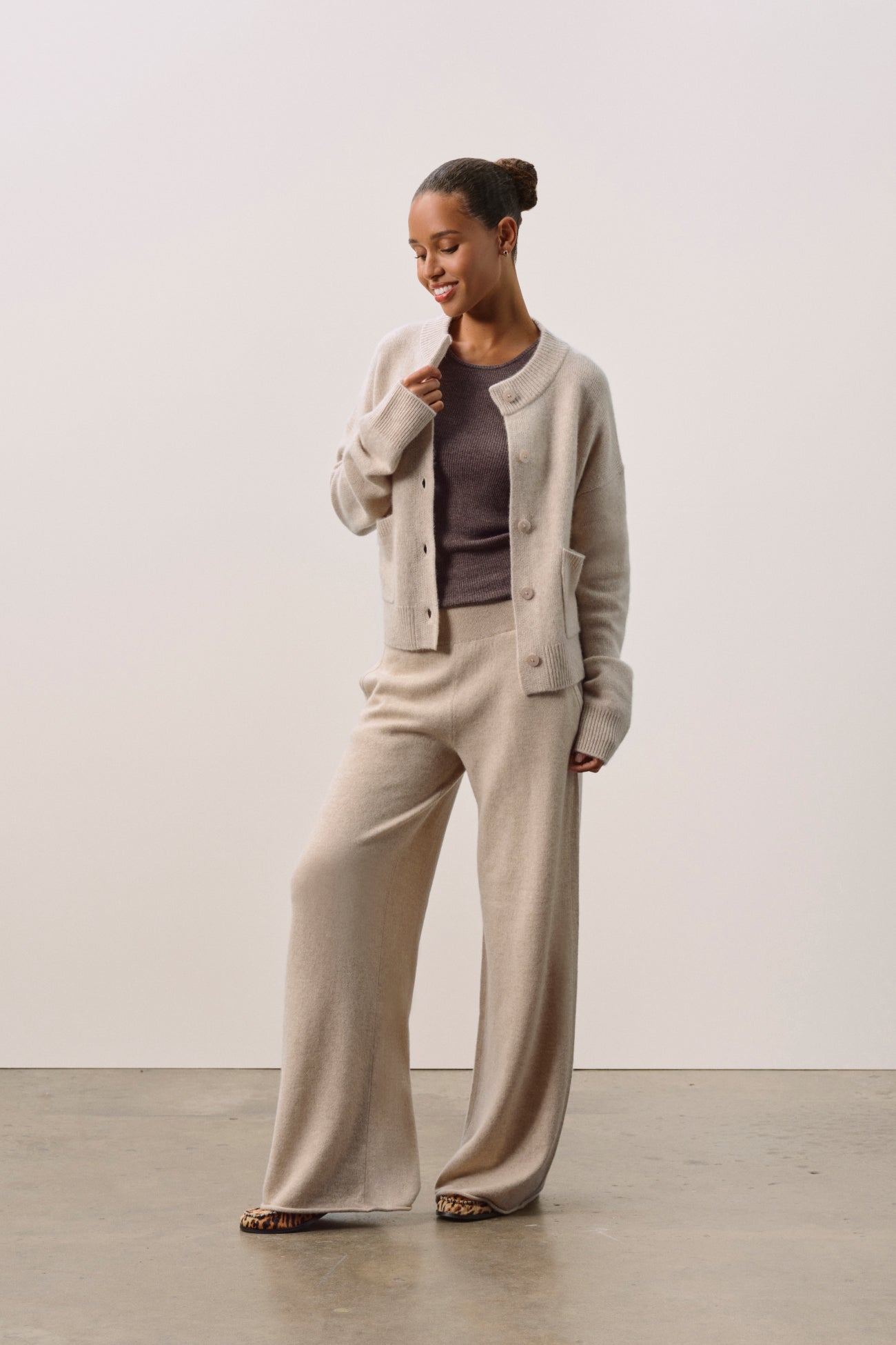 REVERIE BUTTON-UP CASHMERE CARDIGAN